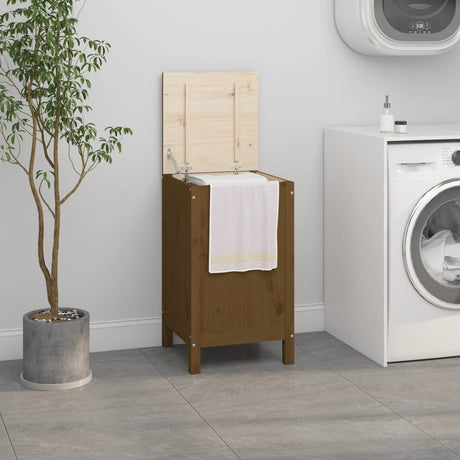 Laundry Box Solid Wood Pine