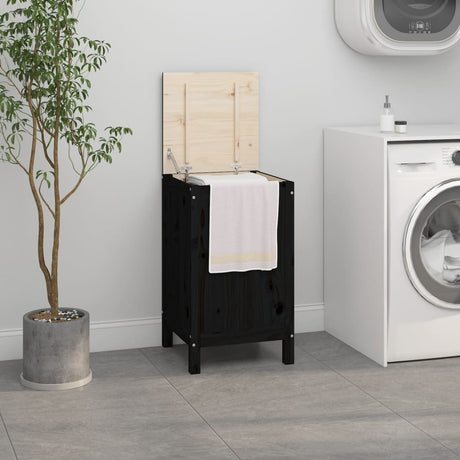 Laundry Box Solid Wood Pine