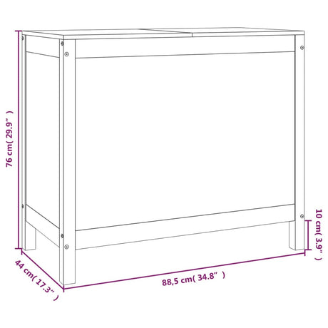 Laundry Box Solid Wood Pine