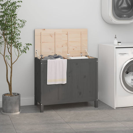Laundry Box Solid Wood Pine