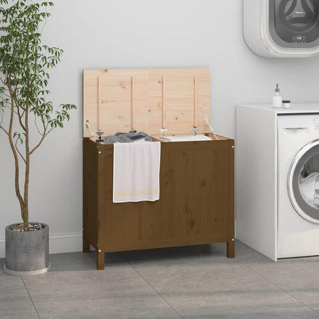 Laundry Box Solid Wood Pine