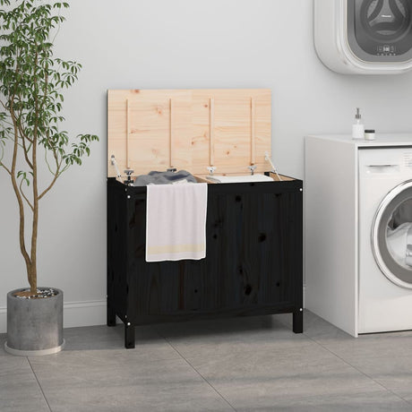 Laundry Box Solid Wood Pine
