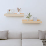 Wall Shelves 2 Pcs Solid Wood Pine