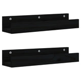 Wall Shelves 2 Pcs Solid Wood Pine