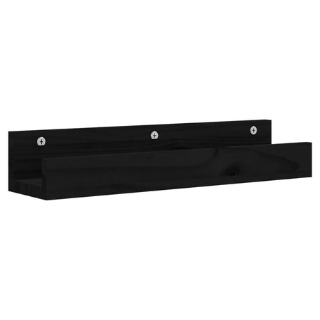 Wall Shelves 2 Pcs Solid Wood Pine