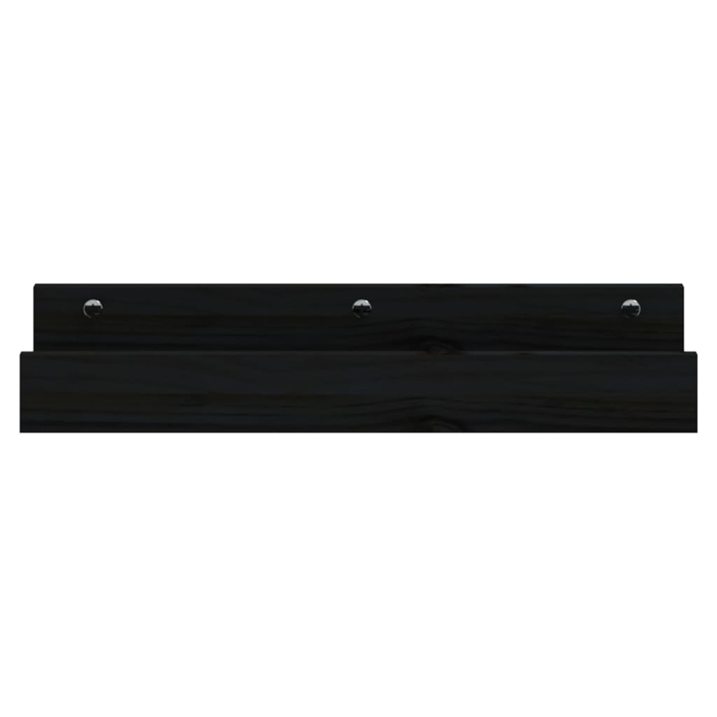 Wall Shelves 2 Pcs Solid Wood Pine