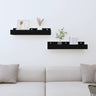 Wall Shelves 2 Pcs Solid Wood Pine