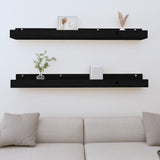 Wall Shelves 2 Pcs Solid Wood Pine