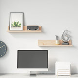 Wall Shelves 2 Pcs Solid Wood Pine