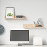 Wall Shelves 2 Pcs Solid Wood Pine
