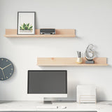 Wall Shelves 2 Pcs Solid Wood Pine