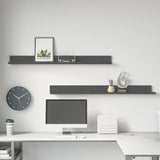 Wall Shelves 2 Pcs Solid Wood Pine