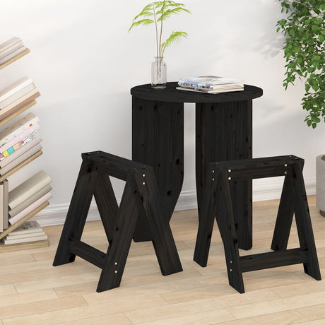 Stools 2 Pcs Solid Wood Pine