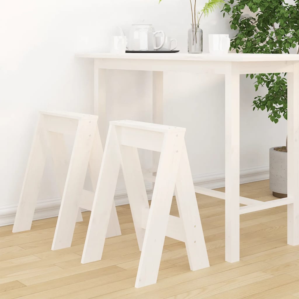Stools 2 Pcs Solid Wood Pine