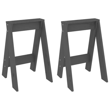 Stools 2 Pcs Solid Wood Pine