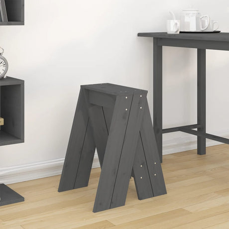 Stools 2 Pcs Solid Wood Pine