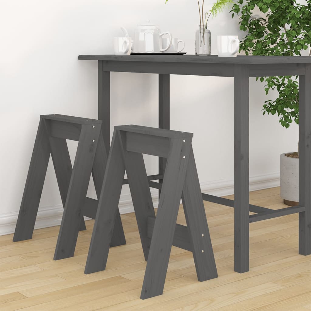 Stools 2 Pcs Solid Wood Pine