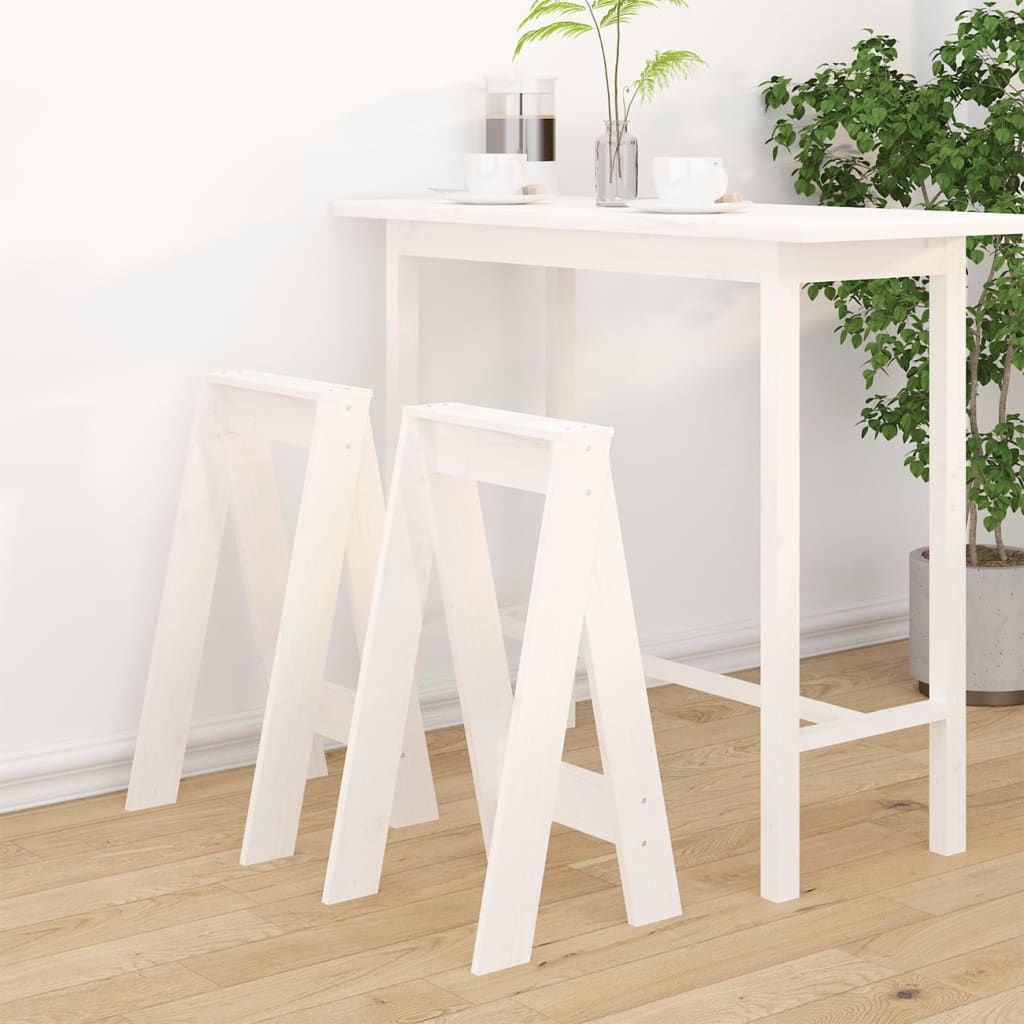 Stools 2 Pcs Solid Wood Pine