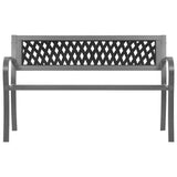 Garden Bench Black Steel