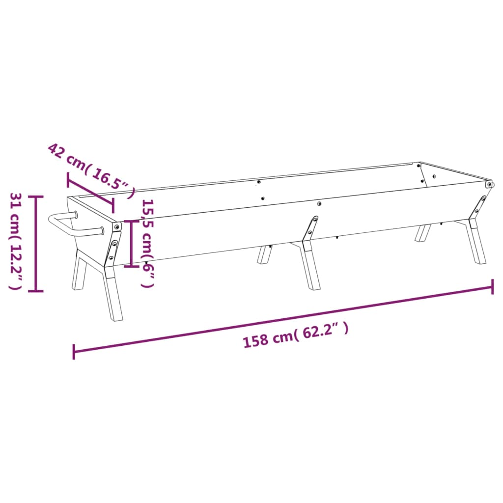 Bbq Tray Silver Stainless Steel