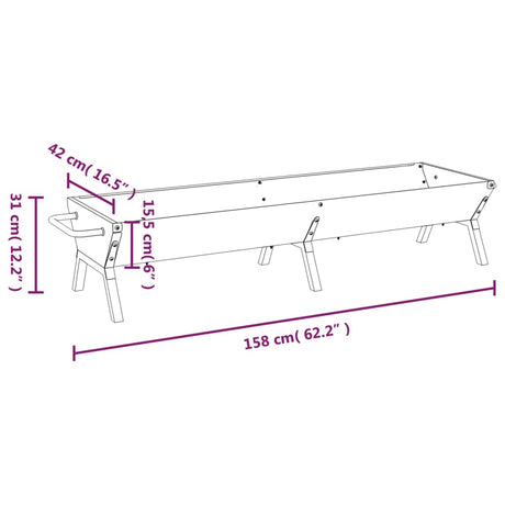 Bbq Tray Silver Stainless Steel