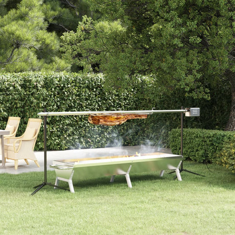 Bbq Tray Silver Stainless Steel