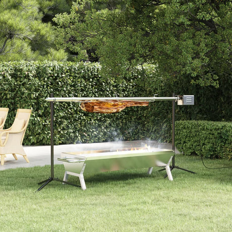 Bbq Tray Silver Stainless Steel