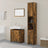 3 Piece Bathroom Furniture Set Engineered Wood