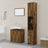 3 Piece Bathroom Furniture Set Engineered Wood