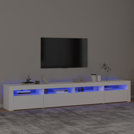 Tv Cabinets 2 Pcs With Led Lights Engineered Wood,  Tv Cabinet With Led 120X35X40 Cm Engineered Wood