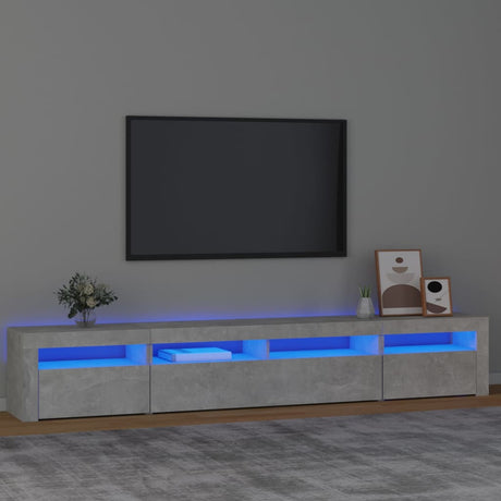 Tv Cabinets 2 Pcs With Led Lights Engineered Wood,  Tv Cabinet With Led 120X35X40 Cm Engineered Wood