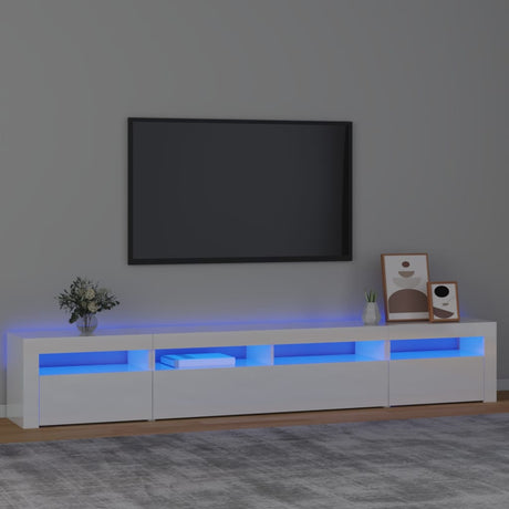 Tv Cabinets 2 Pcs With Led Lights Engineered Wood,  Tv Cabinet With Led 120X35X40 Cm Engineered Wood