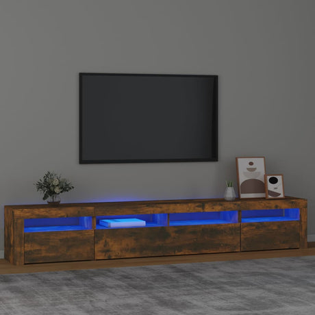 Tv Cabinets 2 Pcs With Led Lights Engineered Wood,  Tv Cabinet With Led 120X35X40 Cm Engineered Wood