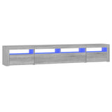 TV Cabinet with LED Lights Grey Sonoma 240x35x40 cm