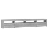 TV Cabinet with LED Lights Grey Sonoma 240x35x40 cm