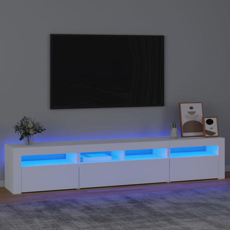 Tv Cabinets 2 Pcs With Led Lights Engineered Wood,  Tv Cabinet With Led 120X35X40 Cm Engineered Wood