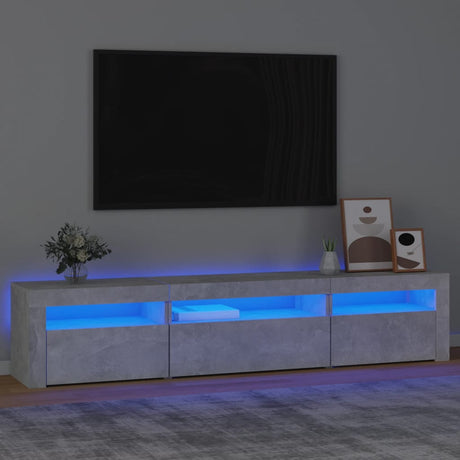 Tv Cabinets 2 Pcs With Led Lights Engineered Wood,  Tv Cabinet With Led 120X35X40 Cm Engineered Wood