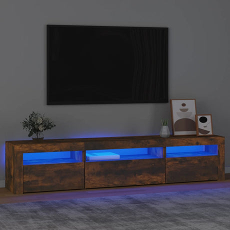 Tv Cabinets 2 Pcs With Led Lights Engineered Wood,  Tv Cabinet With Led 120X35X40 Cm Engineered Wood