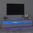 Tv Cabinets 2 Pcs With Led Lights Engineered Wood,  Tv Cabinet With Led 120X35X40 Cm Engineered Wood
