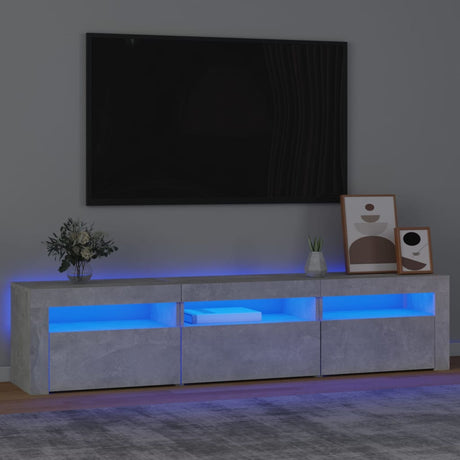 Tv Cabinets 2 Pcs With Led Lights Engineered Wood,  Tv Cabinet With Led 120X35X40 Cm Engineered Wood