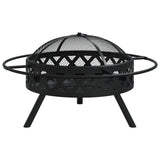 Fire Pit With Poker 70 Cm Xxl Steel