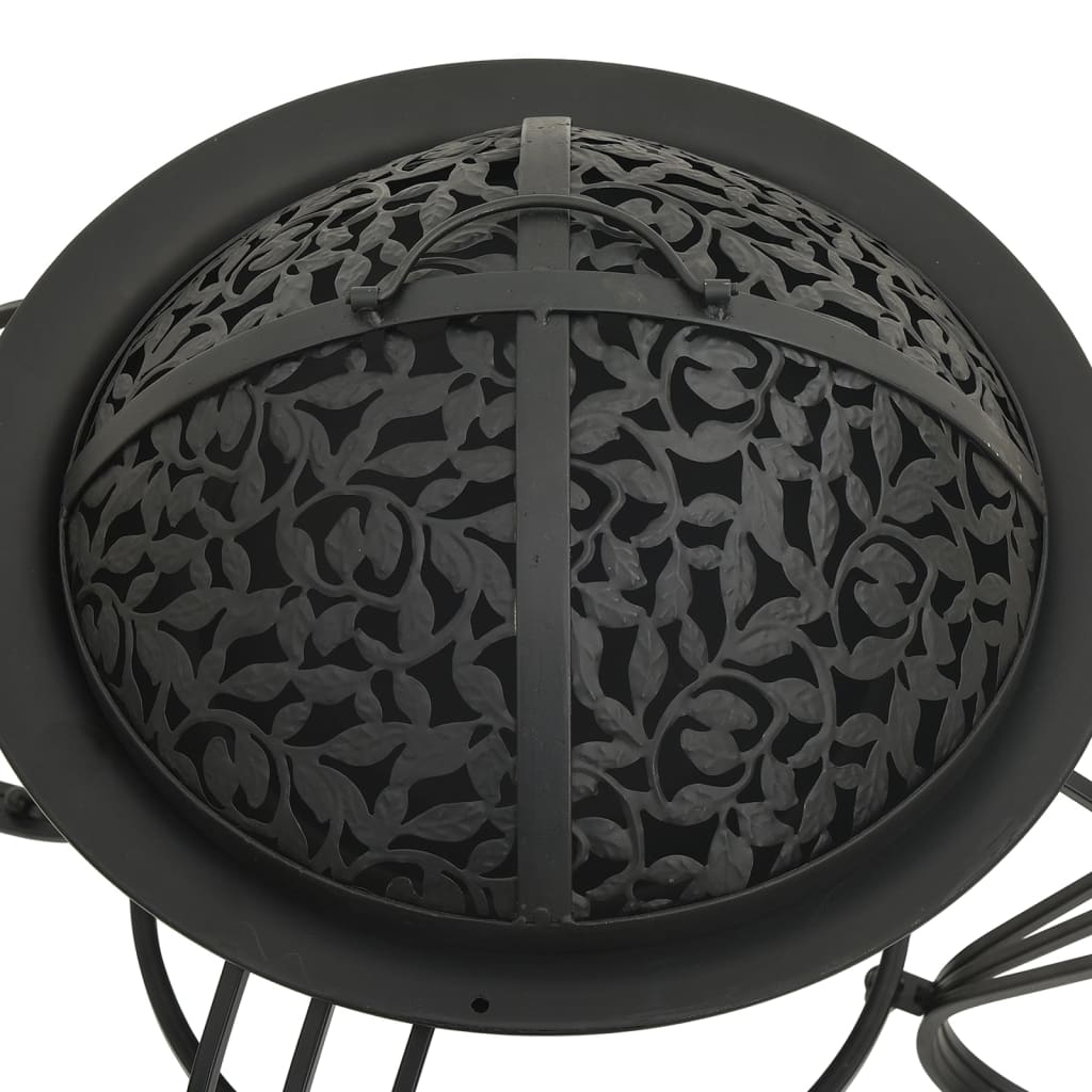 Fire Pit With Poker 49 Cm Steel