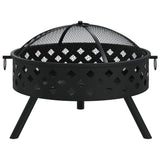 Fire Pit With Poker 58 Cm Xxl Steel