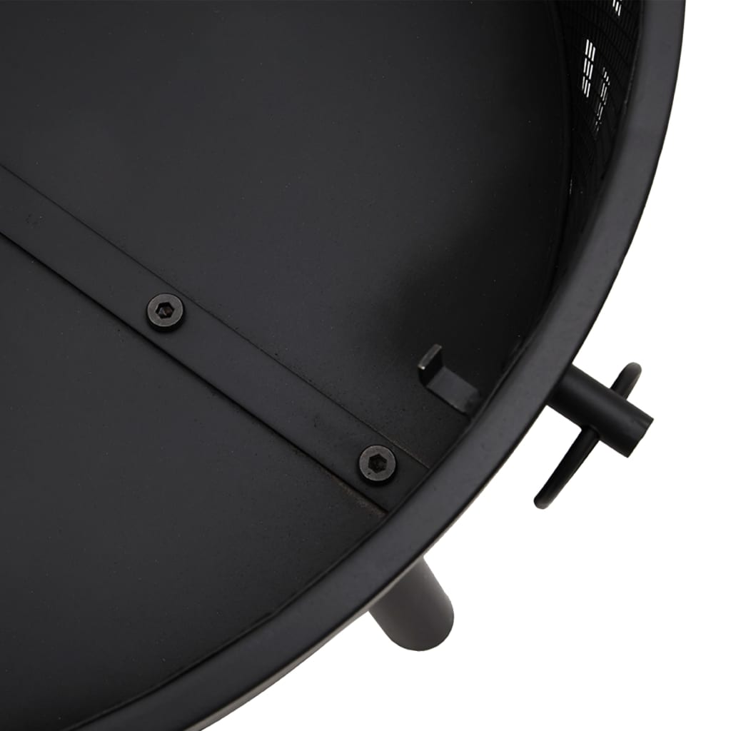 Fire Pit With Poker 58 Cm Xxl Steel