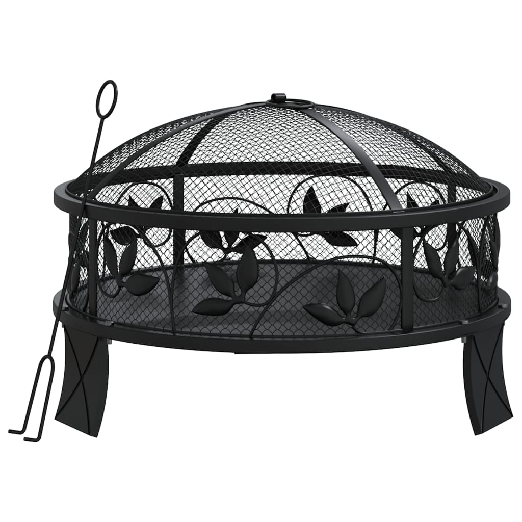 Fire Pit With Poker 50 Cm Xxl Steel
