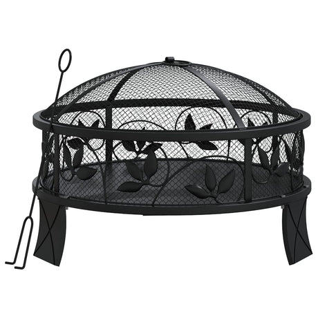 Fire Pit With Poker 50 Cm Xxl Steel