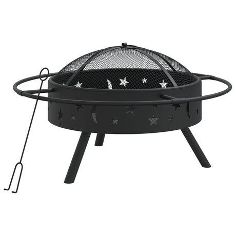 Fire Pit With Poker 70 Cm Xxl Steel