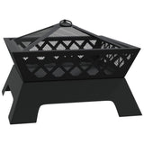 Fire Pit With Poker 50 Cm Xxl Steel