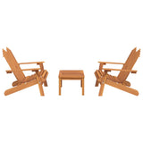 3 Piece Adirondack Garden Lounge Set Solid Wood Acacia