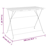 5 Piece Folding Bistro Set Solid Wood Acacia And Steel